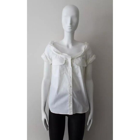 Jean Paul Gaultier Vintage Femme Chest Pocket Short Sleeve Top Size US 6 - Picture 2 of 8